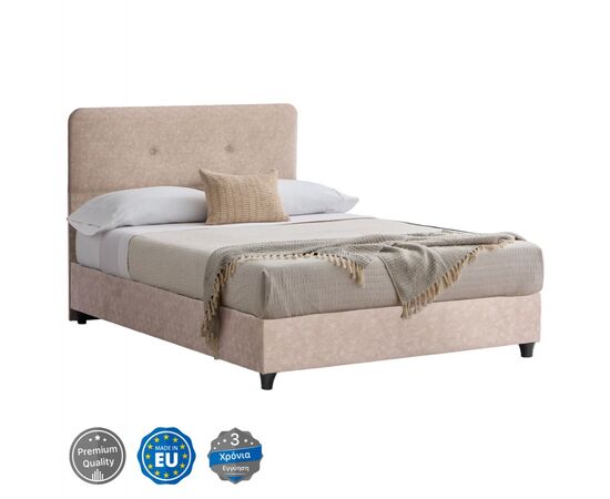ΚΡΕΒΑΤΙ HM648.22 DOLORES, ΜΠΕΖ ΥΦΑΣΜΑ τ.NUBUCK, 120x200 εκ. - ΚΡΕΒΑΤΙΑ στο Milonadakis.gr