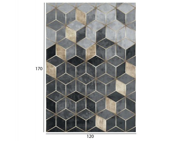 ΧΑΛΙ ΣΑΛΟΝΙΟΥ ΜΕ ΚΡΟΣΙΑ JOSIANE HM7677.18 ΓΚΡΙ-ΧΡΥΣΟ 120X170 εκ. - ΣΠΙΤΙΟΥ στο Milonadakis.gr