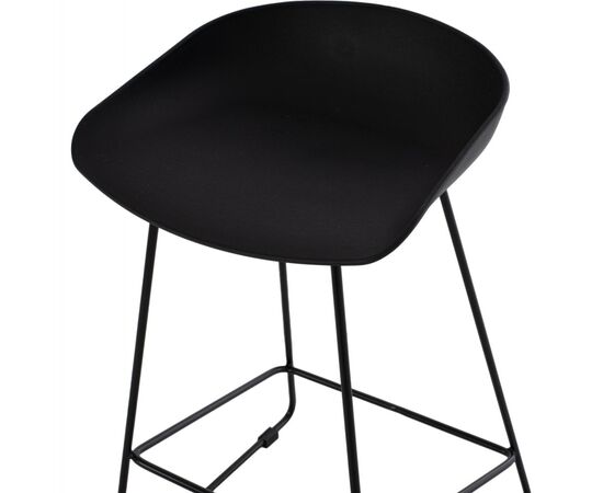 ΣΚΑΜΠΟ ΜΠΑΡ NAILA HM9299.02 ΜΑΥΡΟ ΜΕΣΑΙΟΥ ΥΨΟΥΣ 44x44x74Yεκ. - ΣΚΑΜΠΟ ΜΠΑΡ στο Milonadakis.gr