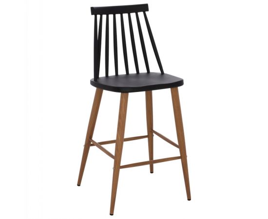 ΣΚΑΜΠΟ ΜΠΑΡ VANESSA ΜΑΥΡΟ ΜΕΣΑΙΟΥ ΥΨΟΥΣ HM9300.02  43x45x97Υεκ. - ΣΚΑΜΠΟ ΜΠΑΡ στο Milonadakis.gr