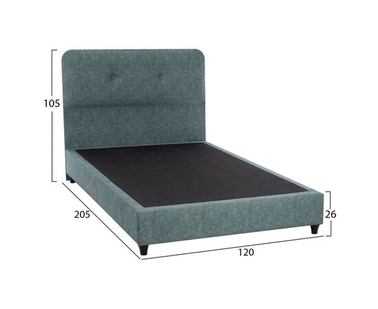ΚΡΕΒΑΤΙ DOLORES ΑΠΟ ΥΦΑΣΜΑ LIGHT GREEN HM649.27 ΓΙΑ ΣΤΡΩΜΑ 90x200 εκ. - ΚΡΕΒΑΤΙΑ στο Milonadakis.gr