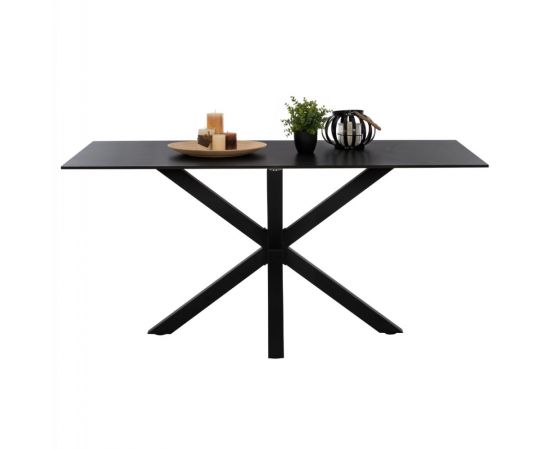 ΤΡΑΠΕΖΙ ΤΡΑΠΕΖΑΡΙΑΣ SYNTEC HM9308.01 SINTERED STONE ΜΑΥΡΟ ΜΕΤΑΛΛΙΚΑ ΠΟΔΙΑ 160x90x75Y εκ. - ΤΡΑΠΕΖΙΑ ΚΟΥΖΙΝΑΣ στο Milonadakis.gr