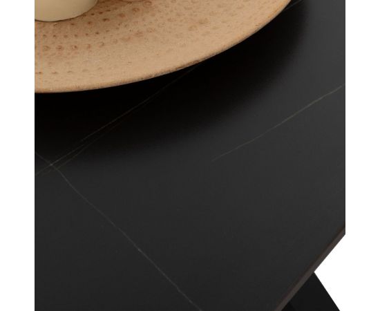 ΤΡΑΠΕΖΙ ΤΡΑΠΕΖΑΡΙΑΣ SYNTEC HM9308.01 SINTERED STONE ΜΑΥΡΟ ΜΕΤΑΛΛΙΚΑ ΠΟΔΙΑ 160x90x75Y εκ. - ΤΡΑΠΕΖΙΑ ΚΟΥΖΙΝΑΣ στο Milonadakis.gr