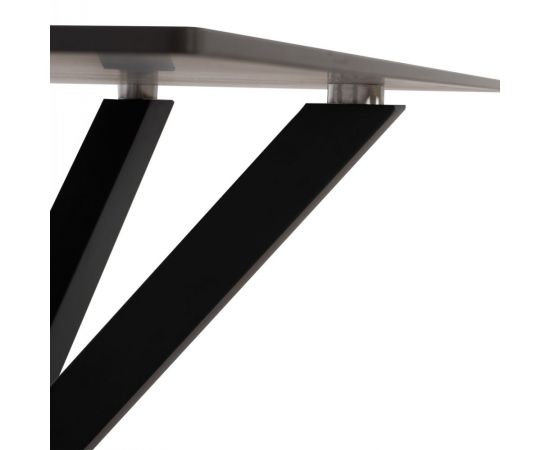 ΤΡΑΠΕΖΙ ΤΡΑΠΕΖΑΡΙΑΣ SYNTEC HM9308.01 SINTERED STONE ΜΑΥΡΟ ΜΕΤΑΛΛΙΚΑ ΠΟΔΙΑ 160x90x75Y εκ. - ΤΡΑΠΕΖΙΑ ΚΟΥΖΙΝΑΣ στο Milonadakis.gr