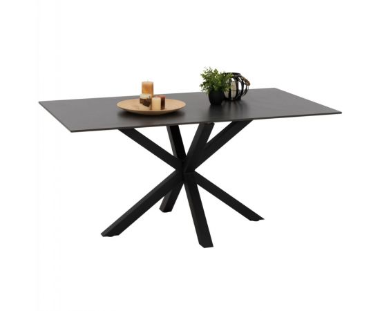 ΤΡΑΠΕΖΙ ΤΡΑΠΕΖΑΡΙΑΣ SYNTEC HM9308.01 SINTERED STONE ΜΑΥΡΟ ΜΕΤΑΛΛΙΚΑ ΠΟΔΙΑ 160x90x75Y εκ. - ΤΡΑΠΕΖΙΑ ΚΟΥΖΙΝΑΣ στο Milonadakis.gr