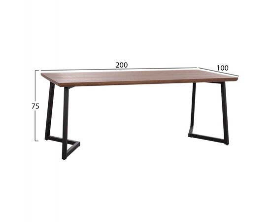 ΤΡΑΠΕΖΙ ΤΡΑΠΕΖΑΡΙΑΣ JAY HM9304.02 ΚΑΠΛΑΜΑΣ ΚΑΡΥΔΙΑΣ ΡΟΥΣΤΙΚ ΣΤΥΛ 200x100x75 εκ. - ΤΡΑΠΕΖΙΑ ΚΟΥΖΙΝΑΣ στο Milonadakis.gr