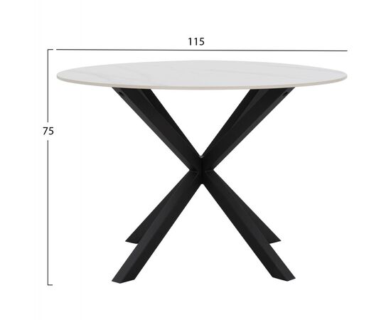 ΤΡΑΠΕΖΙ ΤΡΑΠΕΖΑΡΙΑΣ ΣΤΡΟΓΓΥΛΟ SYNTEC HM9309.02 SINTERED STONE ΛΕΥΚΟ ΜΕΤΑΛ.ΠΟΔΙΑ Φ115x75Y εκ. - ΤΡΑΠΕΖΙΑ ΚΟΥΖΙΝΑΣ στο Milonadakis.gr