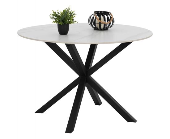 ΤΡΑΠΕΖΙ ΤΡΑΠΕΖΑΡΙΑΣ ΣΤΡΟΓΓΥΛΟ SYNTEC HM9309.02 SINTERED STONE ΛΕΥΚΟ ΜΕΤΑΛ.ΠΟΔΙΑ Φ115x75Y εκ. - ΤΡΑΠΕΖΙΑ ΚΟΥΖΙΝΑΣ στο Milonadakis.gr