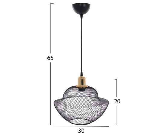 ΦΩΤΙΣΤΙΚΟ ΟΡΟΦΗΣ ΜΑΥΡΟ ΜΕΤΑΛΛΙΚΟ ΜΟΝΤΕΡΝΟ ΠΛΕΓΜΑ Φ30x65Yεκ.HM7690.01 - ΦΩΤΙΣΤΙΚΑ ΟΡΟΦΗΣ στο Milonadakis.gr
