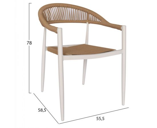 ΠΟΛΥΘΡΟΝΑ ΑΛΟΥΜΙΝΙΟΥ GRET HM5854.01 ΛΕΥΚΗ PE RATTAN ΜΠΕΖ 56x55,5x78Υεκ. - ΚΑΡΕΚΛΕΣ - ΠΟΛΥΘΡΟΝΕΣ στο Milonadakis.gr