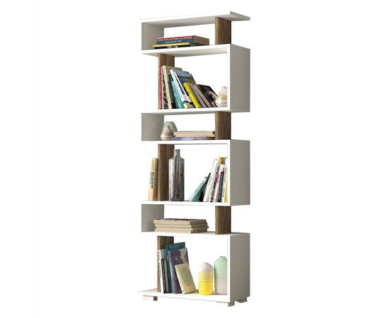 ΒΙΒΛΙΟΘΗΚΗ ΜΕΛΑΜΙΝΗΣ OWLOLIVE GREY ΛΕΥΚΟ 60x19,5x165Yεκ.HM8923.11 - ΒΙΒΛΙΟΘΗΚΕΣ στο Milonadakis.gr