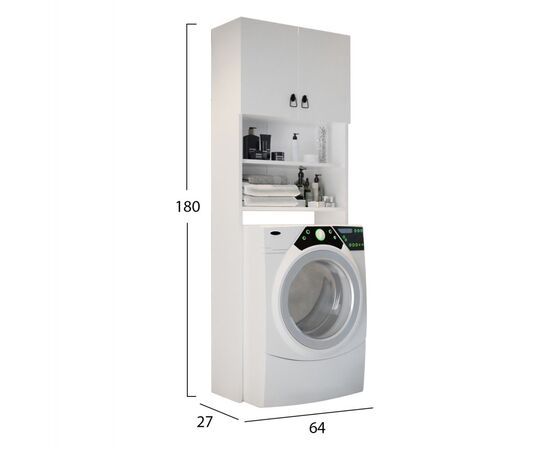 ΕΠΙΠΛΟ ΠΛΥΝΤΗΡΙΟΥ ΜΕ ΡΑΦΙΑ ΚΑΙ ΝΤΟΥΛΑΠΙ TERRY ΛΕΥΚΟ ΜΕΛΑΜΙΝΗ 64Χ27Χ180Υεκ.HM9122.11 - ΝΤΟΥΛΑΠΙΑ - ΠΑΠΟΥΤΣΟΘΗΚΕΣ στο Milonadakis.gr