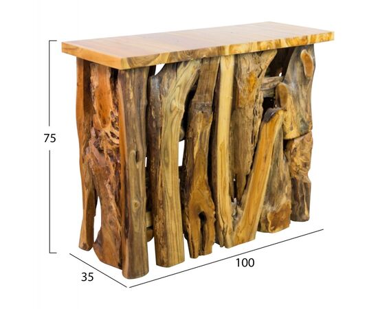 ΚΟΝΣΟΛΑ HM9336 ΑΠΟ ΜΑΣΙΦ ΞΥΛΟ ΤEAK ΦΥΣΙΚΟ 100X35X75Y εκ. - ΜΠΟΥΦΕΔΕΣ-ΚΟΝΣΟΛΕΣ στο Milonadakis.gr