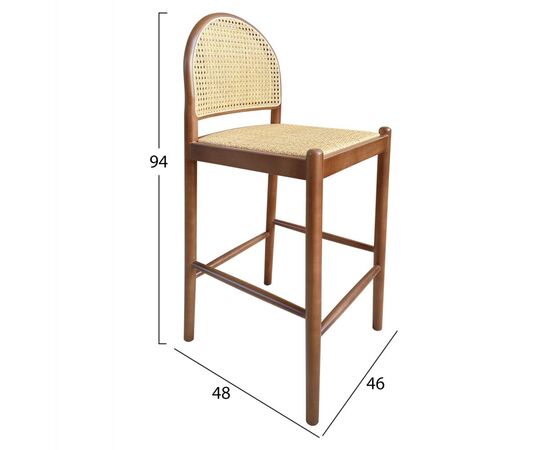 ΣΚΑΜΠΟ ΑΠΟ ΟΞΙΑ-RATTAN ΑΨΙΔΑ ΠΛΑΤΗ ΚΑΡΥΔΙ 47x46x100Yεκ.HM9408.04 - ΣΚΑΜΠΟ ΜΠΑΡ στο Milonadakis.gr