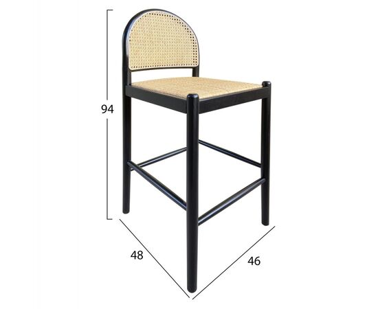 ΣΚΑΜΠΟ ΑΠΟ ΟΞΙΑ-RATTAN ΑΨΙΔΑ ΠΛΑΤΗ ΜΑΥΡΟ 43,5x50x98ΥεκHM9408.02 - ΣΚΑΜΠΟ ΜΠΑΡ στο Milonadakis.gr