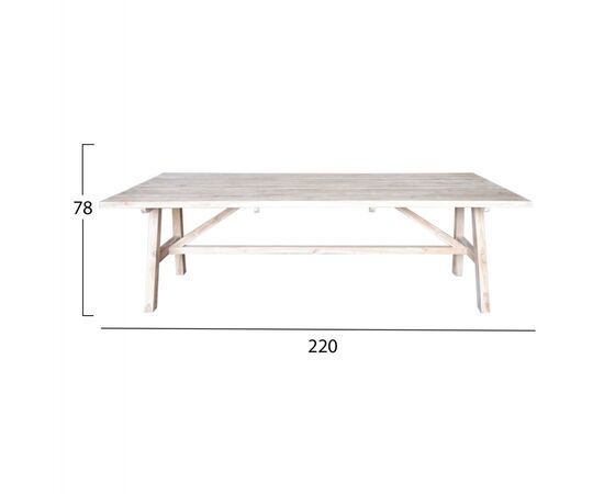 ΤΡΑΠΕΖΙ GROOVE HM9390.01 ΑΠΟ ΞΥΛΟ ΜΑΣΙΦ ΤΕΑΚ 220X100X78Υεκ. - ΤΡΑΠΕΖΙΑ ΚΟΥΖΙΝΑΣ στο Milonadakis.gr