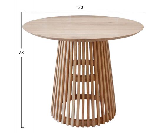ΤΡΑΠΕΖΙ ΤΡΑΠΕΖΑΡΙΑΣ FRANTZ HM9388.01 ΜΑΣΙΦ ΞΥΛΟ MINDI ΦΥΣΙΚΟ Φ120X78Υ - ΤΡΑΠΕΖΙΑ ΚΟΥΖΙΝΑΣ στο Milonadakis.gr