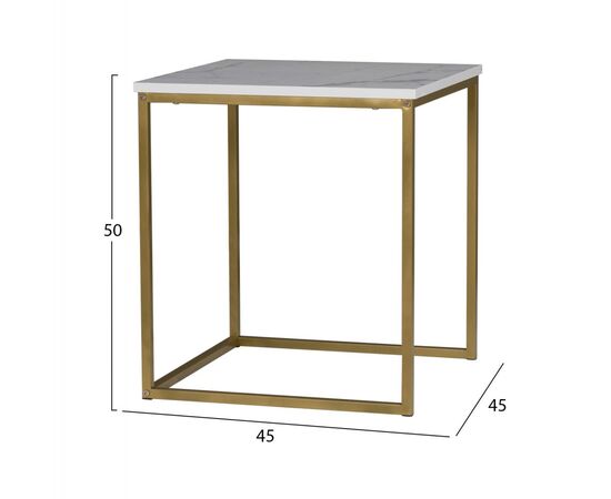ΖΙΓΚΟΝ GRELAY 2 ΤΕΜ MDF ΟΨΗ ΜΑΡΜΑΡΟΥ & ΜΕΤΑΛΛΟ HM8762.11 45Χ45Χ50εκ. & 37Χ37Χ43 εκ. - ΒΟΗΘΗΤΙΚΑ ΤΡΑΠΕΖΑΚΙΑ στο Milonadakis.gr
