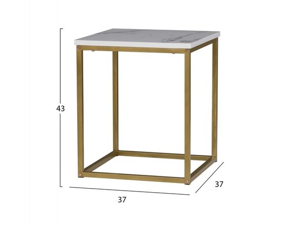 ΖΙΓΚΟΝ GRELAY 2 ΤΕΜ MDF ΟΨΗ ΜΑΡΜΑΡΟΥ & ΜΕΤΑΛΛΟ HM8762.11 45Χ45Χ50εκ. & 37Χ37Χ43 εκ. - ΒΟΗΘΗΤΙΚΑ ΤΡΑΠΕΖΑΚΙΑ στο Milonadakis.gr