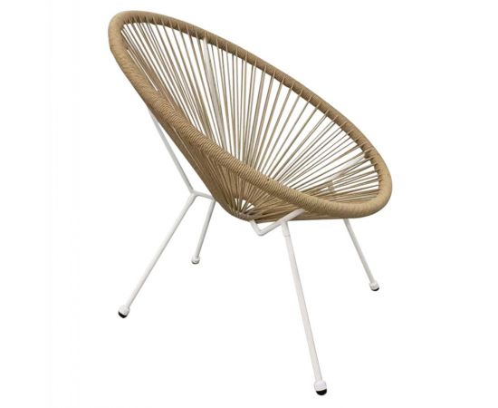 ΠΟΛΥΘΡΟΝΑ ACAPULCO Τ. ΦΩΛΙΑ ΜΕΤΑΛΛΟ ΛΕΥΚΟ ΜΕ TWISTED WICKER HM5871.02 70x73x79 εκ. - ΚΑΡΕΚΛΕΣ - ΠΟΛΥΘΡΟΝΕΣ στο Milonadakis.gr