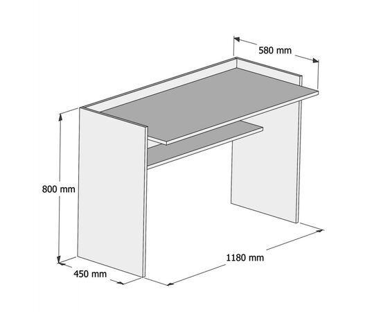 ΓΡΑΦΕΙΟ ΜΕΛΑΜΙΝΗΣ ΛΕΥΚΟ 118x58x80Υεκ.HM9227.11 - ΓΡΑΦΕΙΑ στο Milonadakis.gr