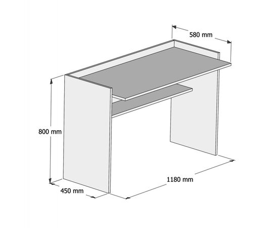 ΓΡΑΦΕΙΟ ΜΕΛΑΜΙΝΗΣ SONAMA ΛΕΥΚΟ 118x58x80Υεκ.HM9227.12 - ΓΡΑΦΕΙΑ στο Milonadakis.gr