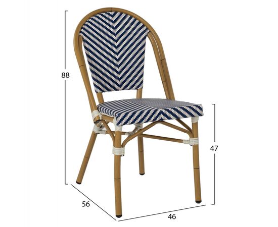 ΚΑΡΕΚΛΑ BAMBOO LOOK ΜΠΛΕ-ΛΕΥΚΟ HM5860.02 46x56x88Y εκ. - ΚΑΡΕΚΛΕΣ - ΠΟΛΥΘΡΟΝΕΣ στο Milonadakis.gr