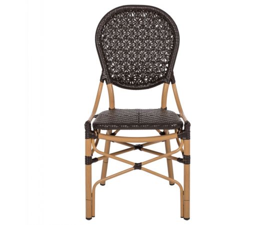 ΚΑΡΕΚΛΑ ΑΛΟΥΜΙΝΙΟΥ BAMBOO LOOK ΜΕ ΚΑΦΕ PE RATTAN HM5925.01 47x58x95Yεκ. - ΚΑΡΕΚΛΕΣ - ΠΟΛΥΘΡΟΝΕΣ στο Milonadakis.gr
