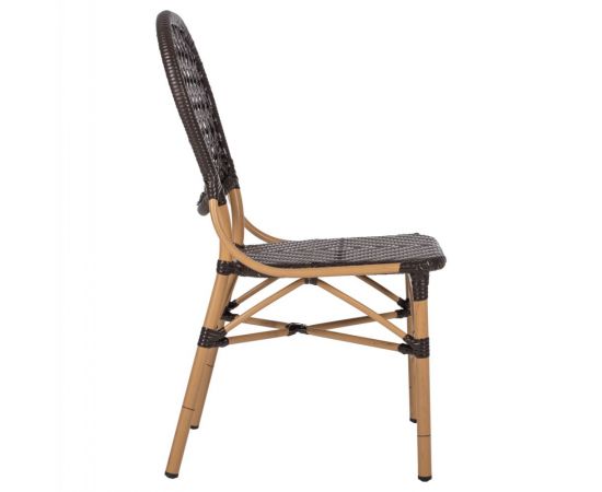 ΚΑΡΕΚΛΑ ΑΛΟΥΜΙΝΙΟΥ BAMBOO LOOK ΜΕ ΚΑΦΕ PE RATTAN HM5925.01 47x58x95Yεκ. - ΚΑΡΕΚΛΕΣ - ΠΟΛΥΘΡΟΝΕΣ στο Milonadakis.gr