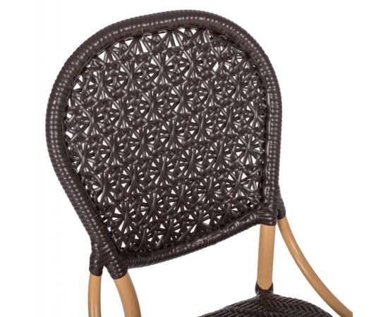 ΚΑΡΕΚΛΑ ΑΛΟΥΜΙΝΙΟΥ BAMBOO LOOK ΜΕ ΚΑΦΕ PE RATTAN HM5925.01 47x58x95Yεκ. - ΚΑΡΕΚΛΕΣ - ΠΟΛΥΘΡΟΝΕΣ στο Milonadakis.gr
