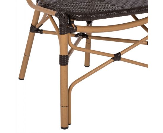 ΚΑΡΕΚΛΑ ΑΛΟΥΜΙΝΙΟΥ BAMBOO LOOK ΜΕ ΚΑΦΕ PE RATTAN HM5925.01 47x58x95Yεκ. - ΚΑΡΕΚΛΕΣ - ΠΟΛΥΘΡΟΝΕΣ στο Milonadakis.gr