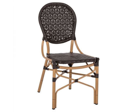 ΚΑΡΕΚΛΑ ΑΛΟΥΜΙΝΙΟΥ BAMBOO LOOK ΜΕ ΚΑΦΕ PE RATTAN HM5925.01 47x58x95Yεκ. - ΚΑΡΕΚΛΕΣ - ΠΟΛΥΘΡΟΝΕΣ στο Milonadakis.gr
