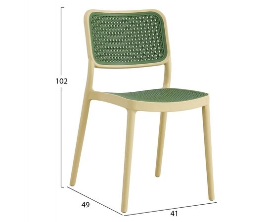 ΚΑΡΕΚΛΑ ΠΟΛΥΠΡΟΠΥΛΕΝΙΟΥ MEKO HM5934.04 ΜΠΕΖ ΜΕ OLIVE GREEN ΨΑΘΑ 41x49x102Υ εκ. - ΚΑΡΕΚΛΕΣ - ΠΟΛΥΘΡΟΝΕΣ στο Milonadakis.gr