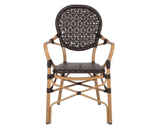 ΠΟΛΥΘΡΟΝΑ ΑΛΟΥΜΙΝΙΟΥ BAMBOO LOOK ΚΑΦΕ ΚΑΙ ΚΑΦΕ PE RATTAN HM5926.01 56x62x95Yεκ. - ΚΑΡΕΚΛΕΣ - ΠΟΛΥΘΡΟΝΕΣ στο Milonadakis.gr