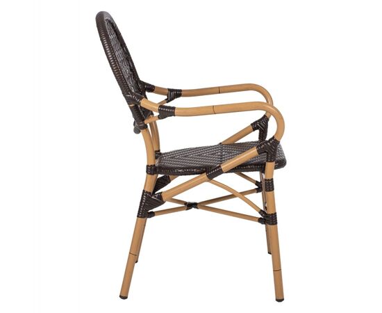 ΠΟΛΥΘΡΟΝΑ ΑΛΟΥΜΙΝΙΟΥ BAMBOO LOOK ΚΑΦΕ ΚΑΙ ΚΑΦΕ PE RATTAN HM5926.01 56x62x95Yεκ. - ΚΑΡΕΚΛΕΣ - ΠΟΛΥΘΡΟΝΕΣ στο Milonadakis.gr