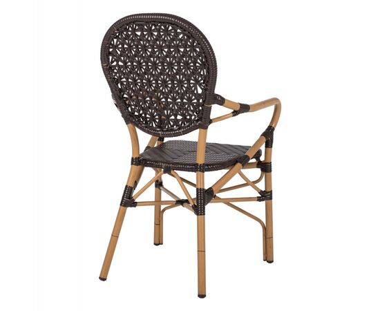 ΠΟΛΥΘΡΟΝΑ ΑΛΟΥΜΙΝΙΟΥ BAMBOO LOOK ΚΑΦΕ ΚΑΙ ΚΑΦΕ PE RATTAN HM5926.01 56x62x95Yεκ. - ΚΑΡΕΚΛΕΣ - ΠΟΛΥΘΡΟΝΕΣ στο Milonadakis.gr
