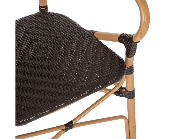 ΠΟΛΥΘΡΟΝΑ ΑΛΟΥΜΙΝΙΟΥ BAMBOO LOOK ΚΑΦΕ ΚΑΙ ΚΑΦΕ PE RATTAN HM5926.01 56x62x95Yεκ. - ΚΑΡΕΚΛΕΣ - ΠΟΛΥΘΡΟΝΕΣ στο Milonadakis.gr
