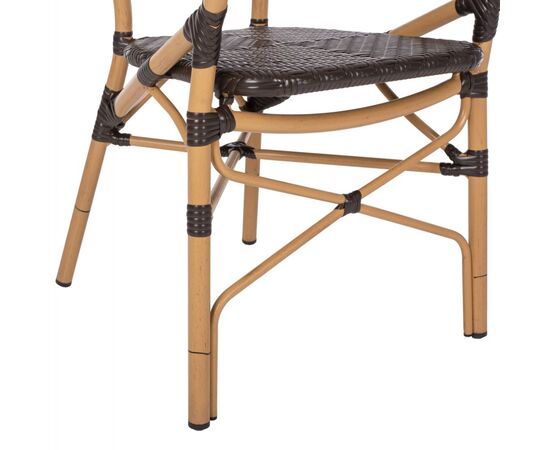 ΠΟΛΥΘΡΟΝΑ ΑΛΟΥΜΙΝΙΟΥ BAMBOO LOOK ΚΑΦΕ ΚΑΙ ΚΑΦΕ PE RATTAN HM5926.01 56x62x95Yεκ. - ΚΑΡΕΚΛΕΣ - ΠΟΛΥΘΡΟΝΕΣ στο Milonadakis.gr