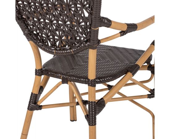 ΠΟΛΥΘΡΟΝΑ ΑΛΟΥΜΙΝΙΟΥ BAMBOO LOOK ΚΑΦΕ ΚΑΙ ΚΑΦΕ PE RATTAN HM5926.01 56x62x95Yεκ. - ΚΑΡΕΚΛΕΣ - ΠΟΛΥΘΡΟΝΕΣ στο Milonadakis.gr