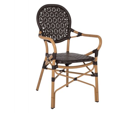 ΠΟΛΥΘΡΟΝΑ ΑΛΟΥΜΙΝΙΟΥ BAMBOO LOOK ΚΑΦΕ ΚΑΙ ΚΑΦΕ PE RATTAN HM5926.01 56x62x95Yεκ. - ΚΑΡΕΚΛΕΣ - ΠΟΛΥΘΡΟΝΕΣ στο Milonadakis.gr