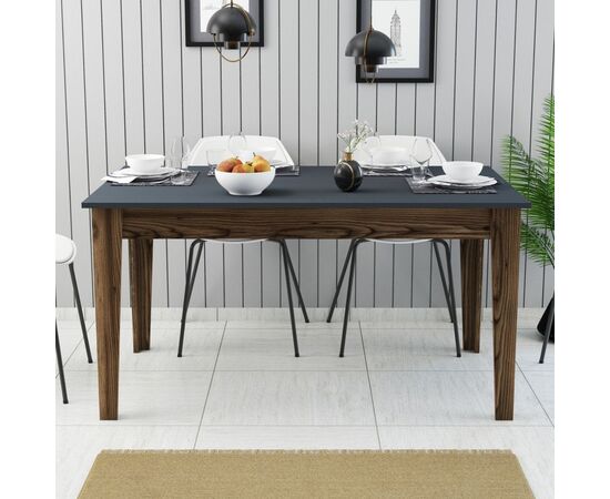 ΤΡΑΠΕΖΙ ΤΡΑΠΕΖΑΡΙΑΣ STANDARD HM9507.01 ΜΕΛΑΜΙΝΗ ΚΑΡΥΔΙ-ΑΝΘΡΑΚΙ ΜΕ ΑΠΟΘ.ΧΩΡΟ 145x88x75Yεκ. - ΤΡΑΠΕΖΙΑ ΚΟΥΖΙΝΑΣ στο Milonadakis.gr