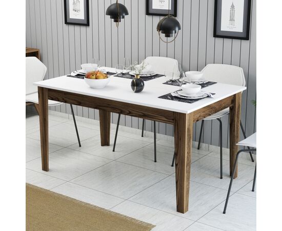 ΤΡΑΠΕΖΙ ΤΡΑΠΕΖΑΡΙΑΣ STANDARD HM9507.02 ΜΕΛΑΜΙΝΗ ΚΑΡΥΔΙ-ΛΕΥΚΟ ΜΕ ΑΠΟΘ.ΧΩΡΟ 145x88x75Yεκ. - ΤΡΑΠΕΖΙΑ ΚΟΥΖΙΝΑΣ στο Milonadakis.gr