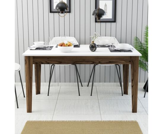 ΤΡΑΠΕΖΙ ΤΡΑΠΕΖΑΡΙΑΣ STANDARD HM9507.02 ΜΕΛΑΜΙΝΗ ΚΑΡΥΔΙ-ΛΕΥΚΟ ΜΕ ΑΠΟΘ.ΧΩΡΟ 145x88x75Yεκ. - ΤΡΑΠΕΖΙΑ ΚΟΥΖΙΝΑΣ στο Milonadakis.gr