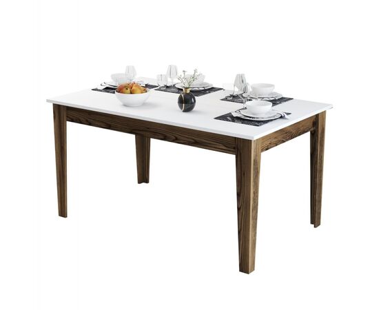 ΤΡΑΠΕΖΙ ΤΡΑΠΕΖΑΡΙΑΣ STANDARD HM9507.02 ΜΕΛΑΜΙΝΗ ΚΑΡΥΔΙ-ΛΕΥΚΟ ΜΕ ΑΠΟΘ.ΧΩΡΟ 145x88x75Yεκ. - ΤΡΑΠΕΖΙΑ ΚΟΥΖΙΝΑΣ στο Milonadakis.gr