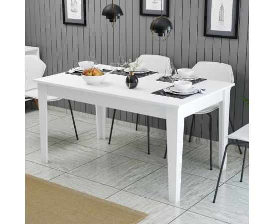 ΤΡΑΠΕΖΙ ΤΡΑΠΕΖΑΡΙΑΣ STANDARD HM9507.06 ΜΕΛΑΜΙΝΗ ΛΕΥΚΗ ΜΕ ΑΠΟΘΗΚ.ΧΩΡΟ 145x88x75Yεκ. - ΤΡΑΠΕΖΙΑ ΚΟΥΖΙΝΑΣ στο Milonadakis.gr