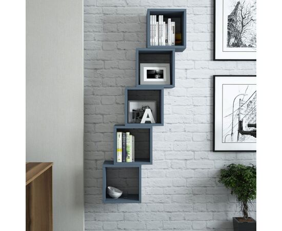 ΣΕΤ ΡΑΦΙΑ ΤΟΙΧΟΥ 5ΤΜΧ ΜΕΛΑΜΙΝΗΣ HM9519.05 ΜΠΛΕ 30x30x24Y εκ. - ΡΑΦΙΑ ΤΟΙΧΟΥ στο Milonadakis.gr