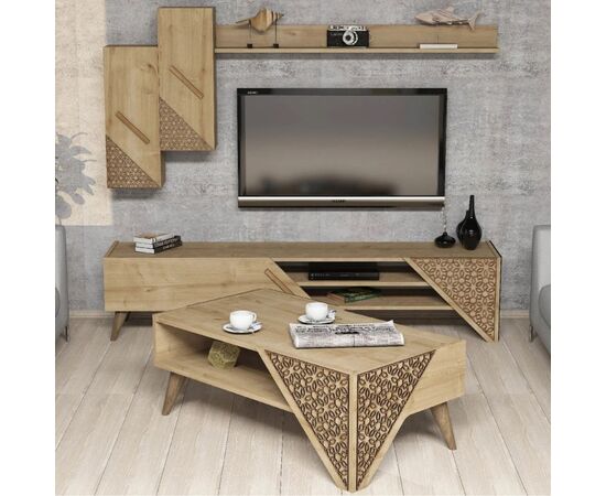ΣΥΝΘΕΣΗ ΣΑΛΟΝΙΟΥ ΜΕΛΑΜΙΝΗΣ 2 ΤΜΧ ΦΥΣΙΚΟ OAK HM11849.01 - ΣΥΝΘΕΣΕΙΣ ΣΑΛΟΝΙΟΥ στο Milonadakis.gr