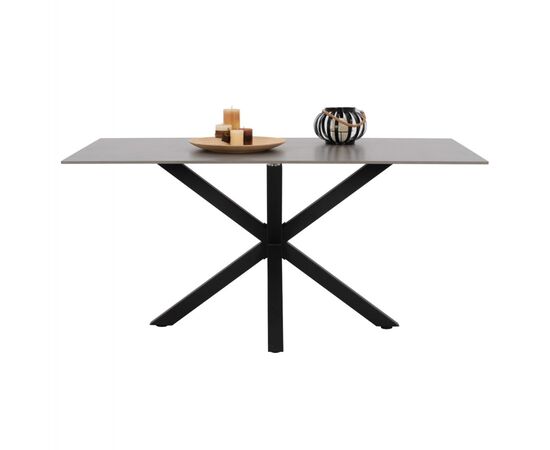 ΤΡΑΠΕΖΙ ΤΡΑΠΕΖΑΡΙΑΣ SYNTEC HM9308.03 SINTERED STONE ΓΚΡΙ ΜΕΤΑΛΛΙΚΑ ΠΟΔΙΑ 160x90x75Υεκ. - ΤΡΑΠΕΖΙΑ ΚΟΥΖΙΝΑΣ στο Milonadakis.gr