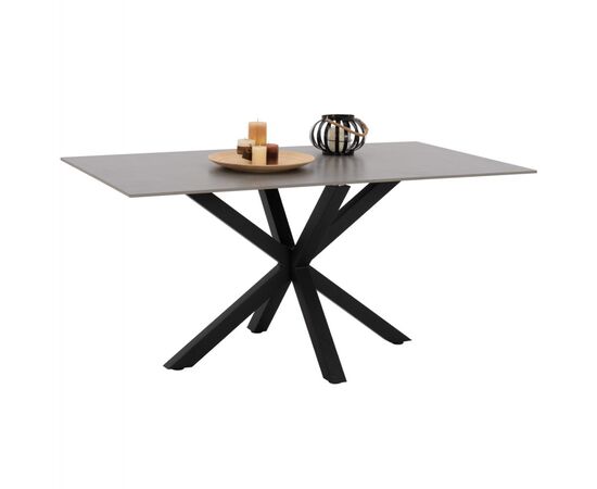 ΤΡΑΠΕΖΙ ΤΡΑΠΕΖΑΡΙΑΣ SYNTEC HM9308.03 SINTERED STONE ΓΚΡΙ ΜΕΤΑΛΛΙΚΑ ΠΟΔΙΑ 160x90x75Υεκ. - ΤΡΑΠΕΖΙΑ ΚΟΥΖΙΝΑΣ στο Milonadakis.gr