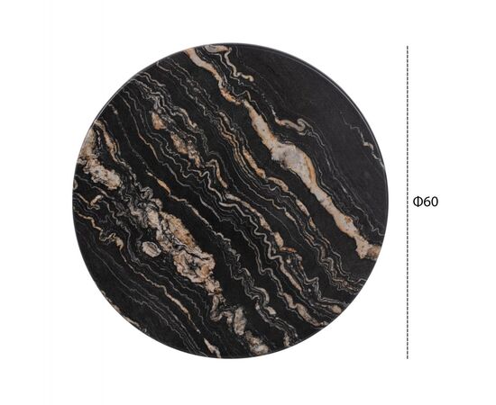 ΕΠΙΦΑΝΕΙΑ ΤΡΑΠΕΖΙΟΥ Φ60Χ2.5εκ. 5787 WERZALIT BLACK GOLD MARBLE HM5227.15 - ΚΑΠΑΚΙΑ WERZALIT στο Milonadakis.gr